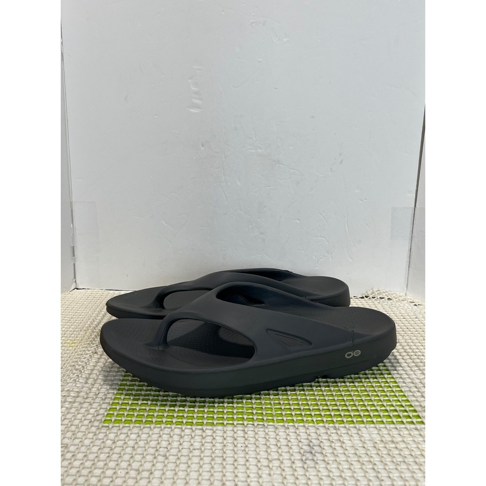 OOfos OOriginal Recovery Thong Sandals Men's 13 Women's 15 Gray GOOD